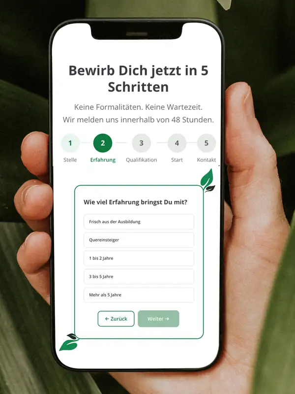 Recruiting-Landingpage für Grabert Gartengestaltung, Murr.